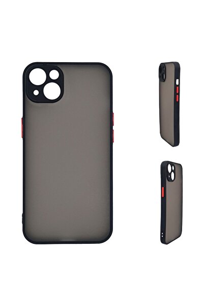 Sonique Θήκη Σιλικόνης Color Button Bumper Apple iPhone 15 Plus Μαύρο