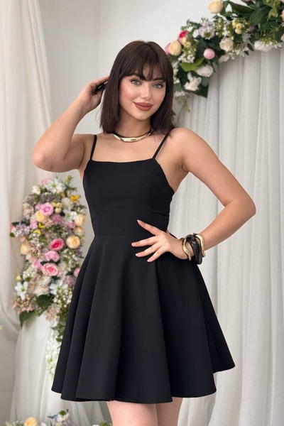 Clothes Fast Women's Strapless Backless Mini Dress with Tie Detail, Princess ...
