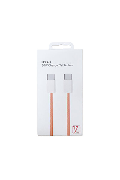 Choice Type-C to Type-C 1m Orange PD 60W Fast Charge USB C Cable For iPhone 1...