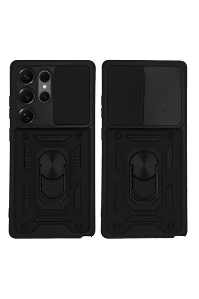 Sonique Θήκη Ring Armor CamPro για Samsung Galaxy S25 Ultra Μαύρο