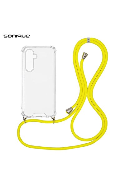 Sonique Θήκη Σιλικόνης με Κορδόνι Armor Clear Samsung Galaxy S25 Plus Κίτρινο