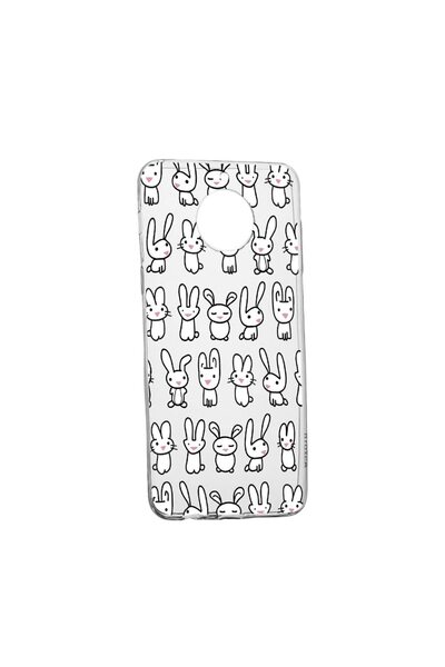 bestcase Husa Silicon Rabbits, Compatibila cu Xiaomi Redmi Note 9 Pro 5G, rez...