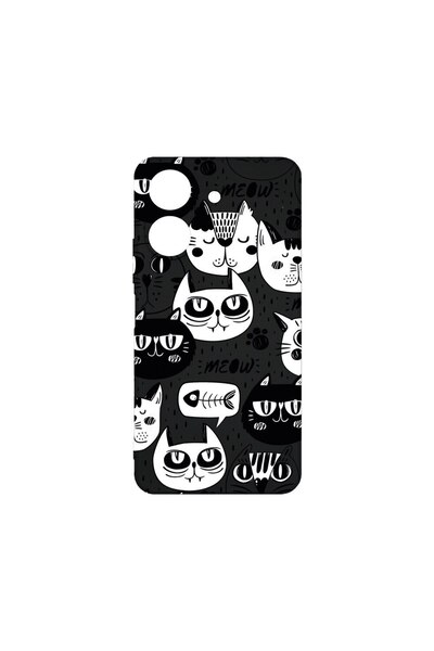 bestcase Λεπτή Θήκη Σιλικόνης 0.8MM, Συμβατή με Xiaomi Redmi 13C, Cool Cats, ...