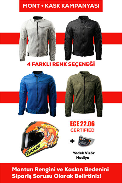 REVERTECH Protective Summer Motorcycle Jacket Suitable for Urban Use + Gift A...