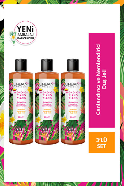 Urban Care Monoi Oil Ylang Ylang Canlandırıcı ve Nemlendirici Duş Jeli 3'lü S...
