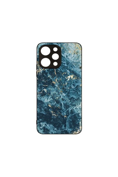 bestcase Калъф MaxSafe, съвместим с Xiaomi Redmi 12, Мраморен - зелен и злате...