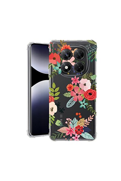 bestcase Калъф за Xiaomi Redmi Note 14 Pro Plus, Удароустойчив 1.5ММ, Цветя, ...