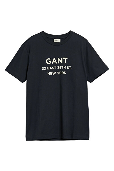 Gant Ανδρικό Κοντομάνικο Μπλουζάκι με Στάμπα Μ