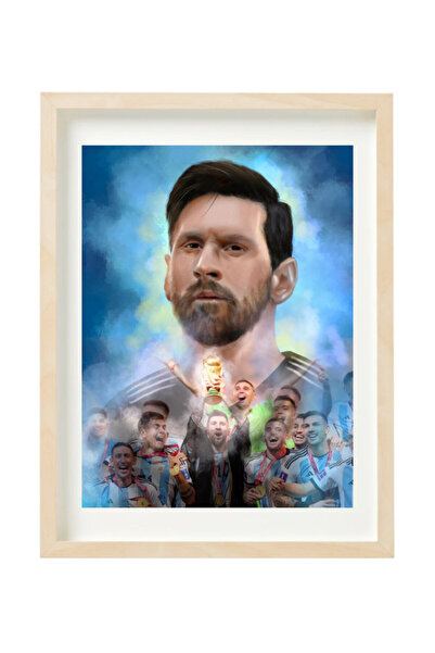 Boomah Accessories Lionel Messi Argentina Champion Wall art Poster with Frame...