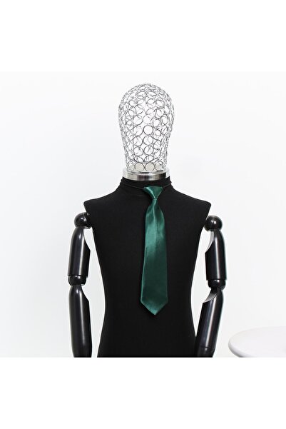 ButicCochet Cravată pentru copii, Buticcochet, din material sintetic, 28 cm, Verde închis - CRV264