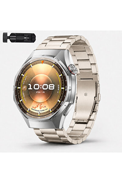 Sneezy Huawei Watch GT6 Pro 46mm İle Uyumlu Katlanır Klipsli Paslanmaz Çelik ...