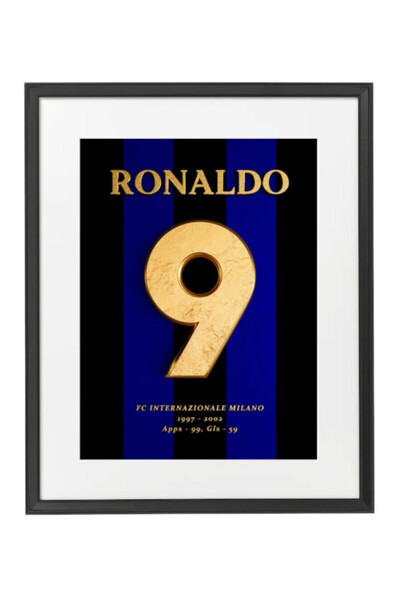 Boomah Accessories Ronaldo R9 Inter Milan Poster with Frame 50x40cm