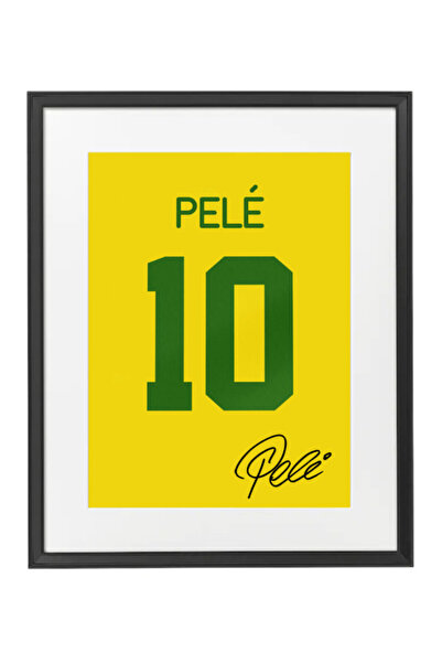 Boomah Accessories Pele Brazil Legend Autographed Jersey Poster with Frame 50...