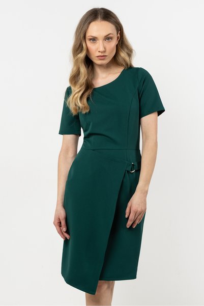 Awama Rochie mini creion awama, verde sticla, poliester-elastan, M INTL