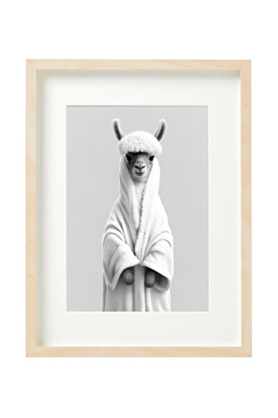 Boomah Accessories Llama in Bathrope , Bathroom Wall Art, Nursery Poster with...