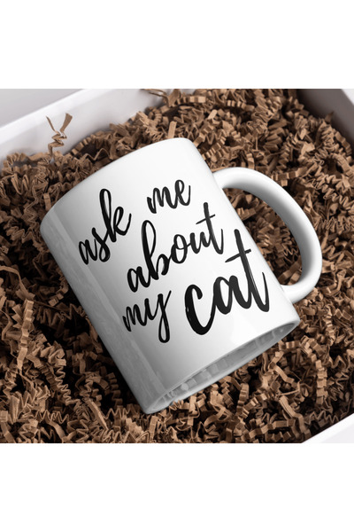 PAP3D Κούπα "Ask me about my cat"