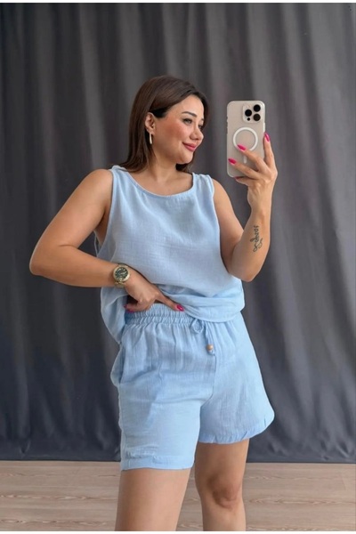 LİFERA Muslin Blouse and Shorts Set