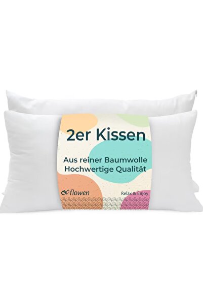 flowen Set of 2 Pillows 40×70 cm – Hypoallergenic, Breathable, Rectangular – ...