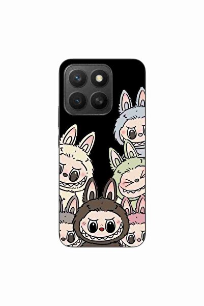OEM Husa compatibila cu Honor X8c Silicon Gel Tpu Model Labubu Pattern Black