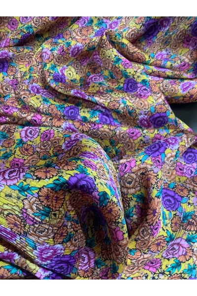 LUSSAMODA قماش موسلين شيفون كانيون بيرلانت بعرض 150 سم.