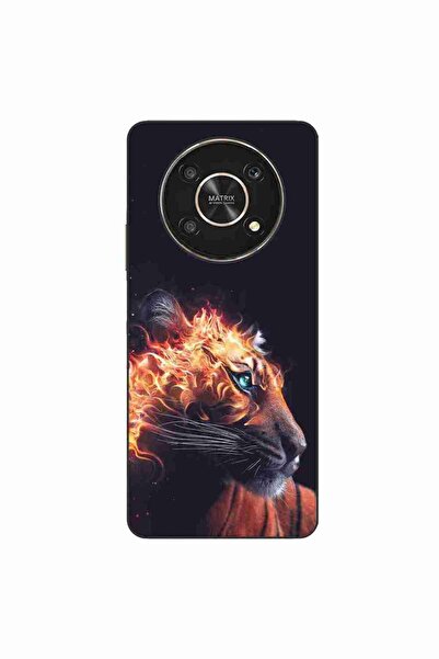 OEM Калъф, съвместим с Honor X30, силиконов гел TPU модел  "Пламтящ тигър "