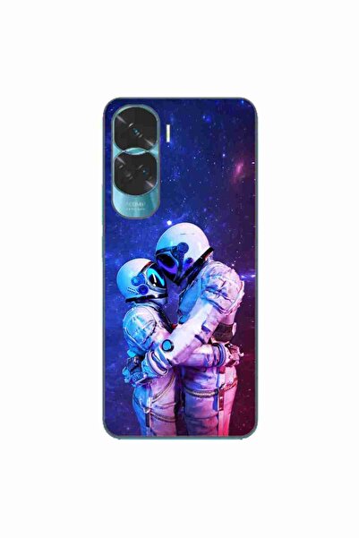 OEM Husa compatibila cu Honor 90 Lite 5G Silicon Gel Tpu Model Astronauts Couple