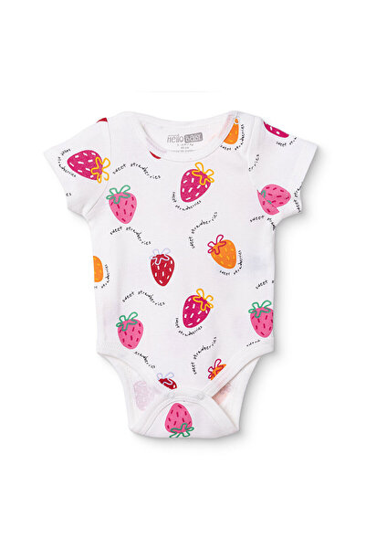 ebebek Hello Baby HelloBaby Kız Bebek Body Çıtçıtlı Çıtçıtlı Yaka Kısa Kol