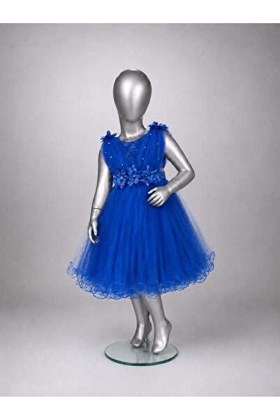 Asortix Girl's Layered Tulle Princess Wedding Dress Evening Gown with Bow on ...