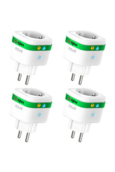 Nous Set de 4 prize inteligente WiFi A7Z, 16A - ZigBee 3.0, Monitorizare cons...