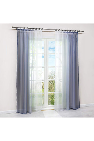 THONGYANG Perdele semi-transparente cu gradient gri 245x140 cm, Set de 2 bucăți