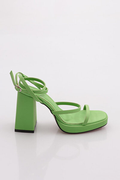 DGN 7755 Women's Single Strap Low Platform High Heel Ankle Strap Sandals