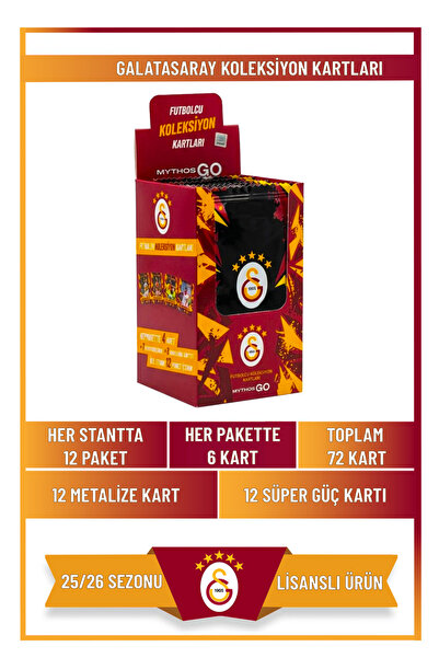 Galatasaray - Mythos Go Futbolcu Kartları 2025/26 - Tam Kutu
