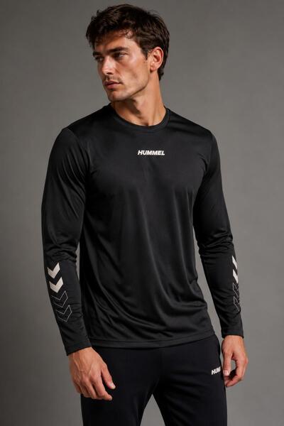 hummel Reg T-Shirt L/S Black Men's Comfort Fit Sport T-Shirt