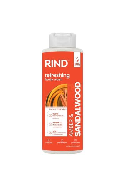 RIND Rinard Refreshing Body Wash with Amber and Sandalwood 606ml
