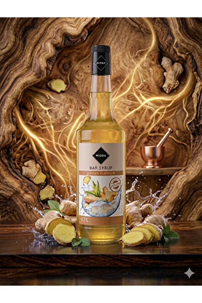 Rioba Premium Zencefil Aromalı (Ginger) Kokteyl Şurubu 0.7 L – Kahve, Kokteyl...
