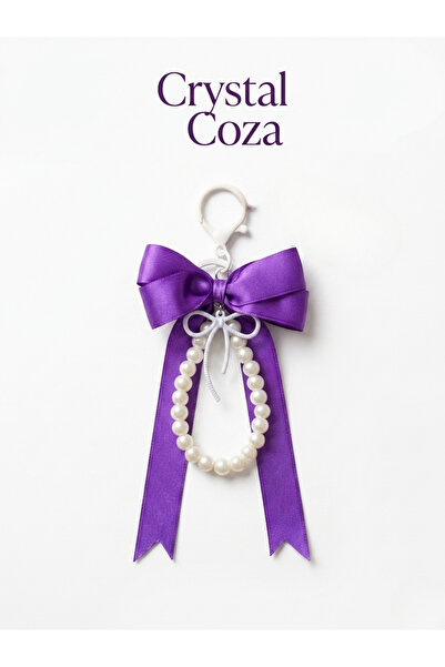 Crystal Coza El Yapımı Fiyonklu İnci Çanta Charmı – Kore Style Bag Charm Anah...