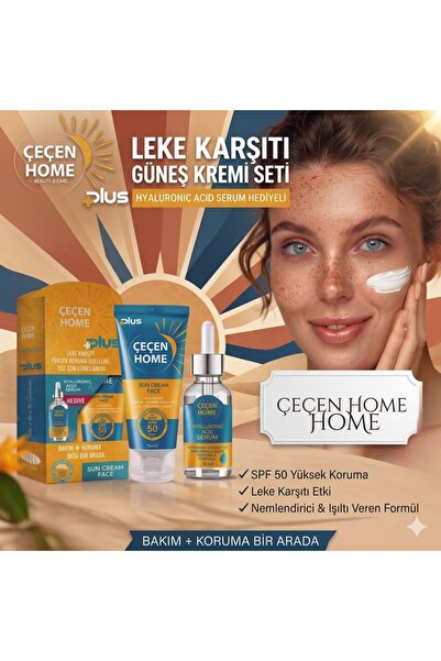 ÇEÇEN HOME (1 Adet) Leke Karşıtı Koruyucu Güneş Kremi UVA Korumalı SPF+50 Fak...
