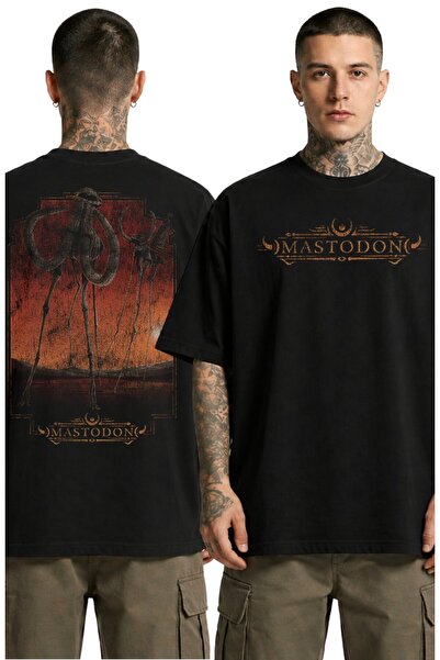 Fuddy Moda Μπλουζάκι Unisex Mastodon με στάμπα ζώων στην πλάτη, Υπερμεγέθη μπ...