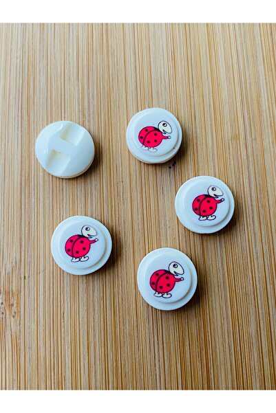 Lorin hobi Plastic Figured Baby Button with Bottom Attachment 14 mm 6 Pieces ...