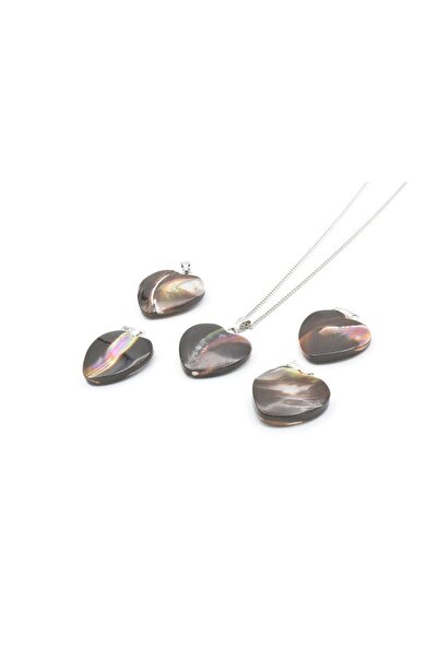 Murty99 Original Natural Stone Heart Model Abalone Pendant 002