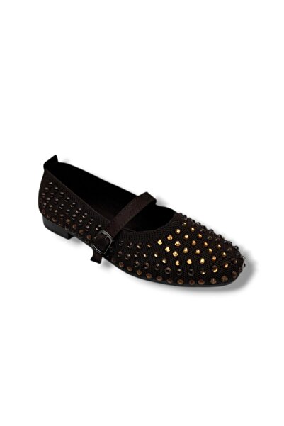 C shoes C-Shoes SG3170-26 حذاء باليه نسائي مزين بالكامل بالأحجار مع حزام