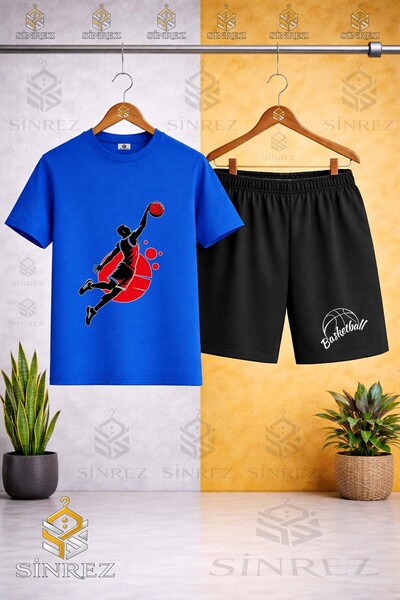 SİNREZ Tricou cu imprimeu RED HOOPER SYH cu guler rotund - Set pantaloni scurți