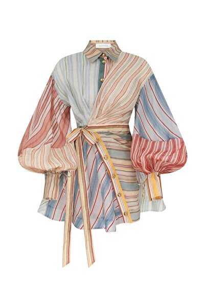 sckboutik Rebellion Striped Mini Ithal Dress
