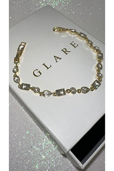 GLARE JEWELRY CO سوار من الفولاذ المقاوم للصدأ طراز بيزك موديل زيركون بتفاصيل...