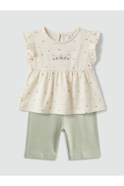 LC Waikiki Lcw Baby Floral Embroidered Baby Girl Set