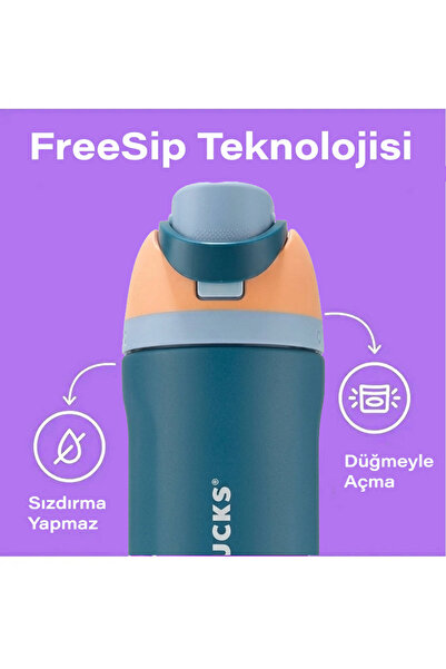 Starbucks Owala Pipetli Termos Özellikli Mavi Suluk Su Şişesi Limited Edition 710ml