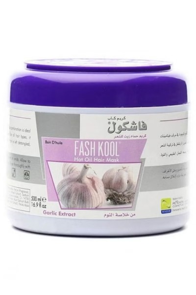 Fash Kool زيت للشعر بخلاصة الثوم من فاشكول 500 مل