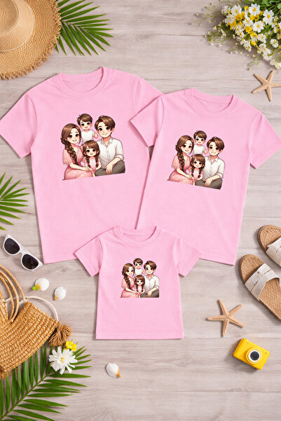 LORVEX Tricou supradimensionat pentru familie, mamă, tată, copil, 100% bumbac...