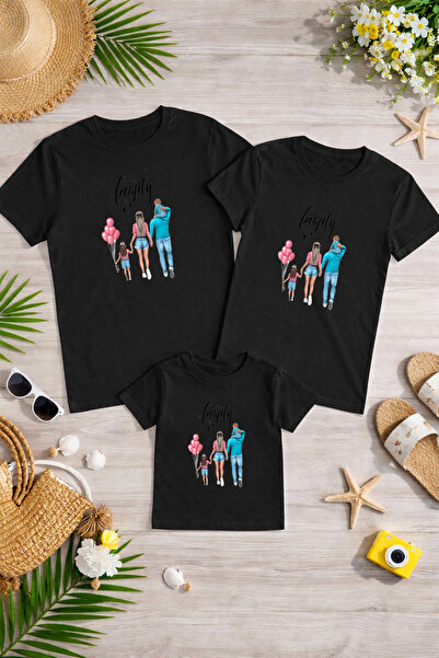 LORVEX Tricou supradimensionat pentru familie, mamă, tată, copil, 100% bumbac...