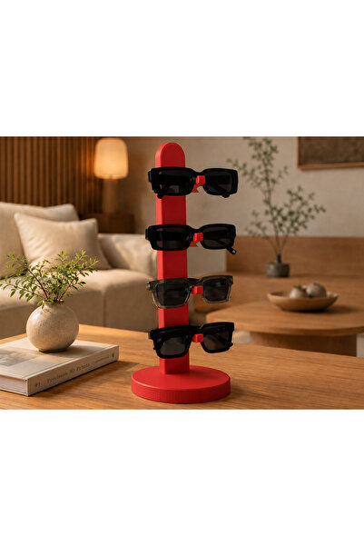 Çoklu Gözlük Standı 4’lü Masaüstü Gözlük Tutucu Organizer 3D Baskı